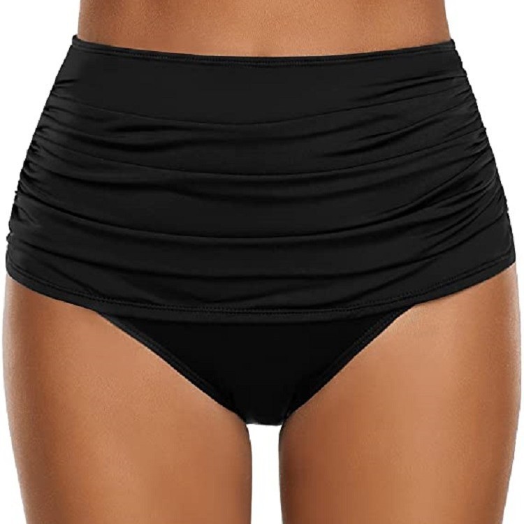 Shorts - 女性用水着 スイムショーツ ハイウエスト ブラック スイミングショーツ バットリフティング