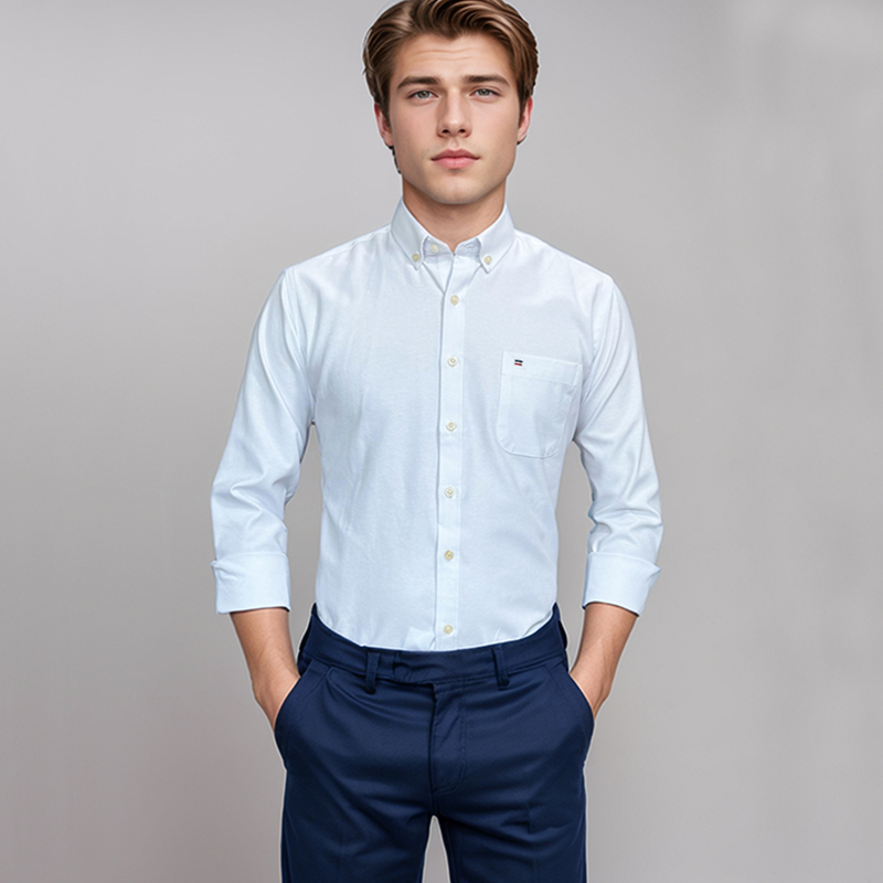 Oxford Cotton Casual Shirt Business - メンズ長袖チェック柄オックスフォードシャツ,カジュアル,無地,ストライプ,レギュラーフィット,特大,綿100%,7XL, 6XL, 5XL