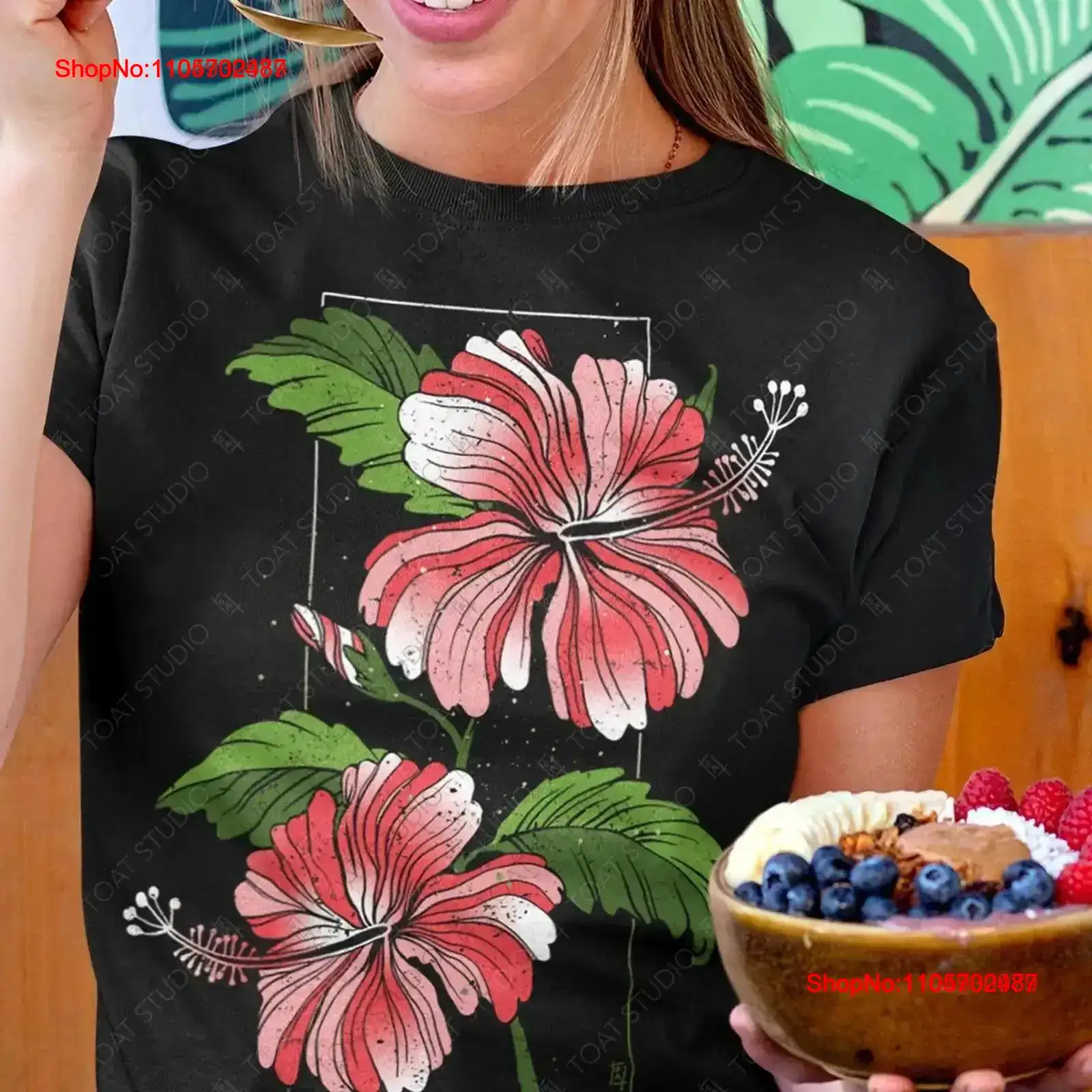 Vintage Hawaiian Floral Shirt - ハイビスカスの花 T シャツ花柄植物愛好家トロピカル アイランド サマー バイブス