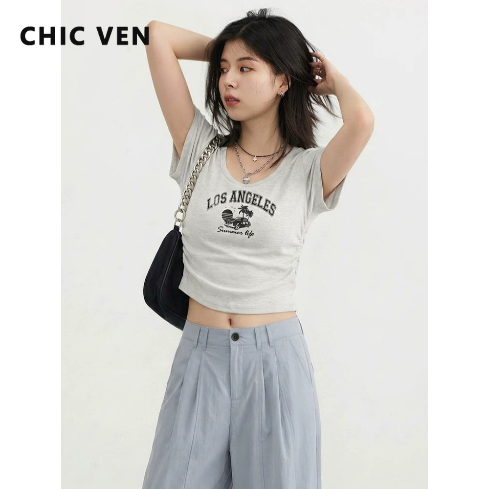 CHIC VEN ファッション女性用Tシャツ ニューレトロス - T-Shirts のレビューと価格