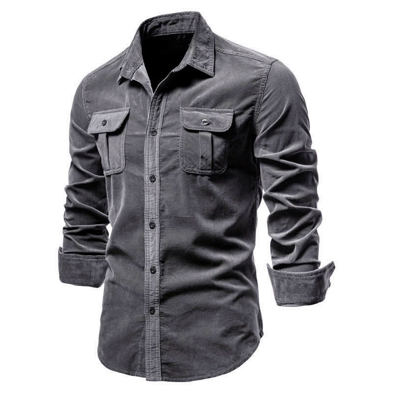 メンズ コーデュロイ カジュアル シャツ ジャケット クラシ - Corduroy Button Up Shirt Men のレビューと価格
