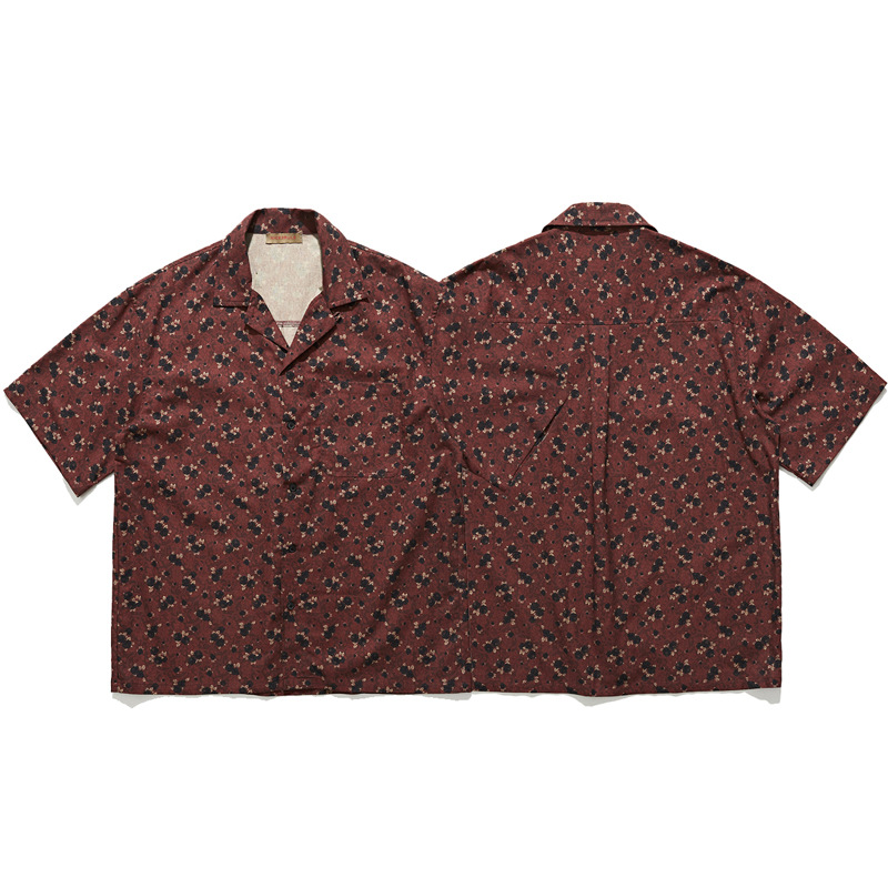 日本のレトロなエスニックスタイルのキューバンカラー半袖シャツ - Vintage Hawaiian Floral Shirt のレビューと価格