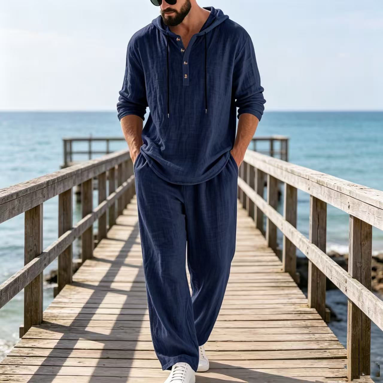 2026年クロスボーダー春秋リネンメンズカジュアルスーツアマ - Mens Linen Shirt Long Sleeve のレビューと価格