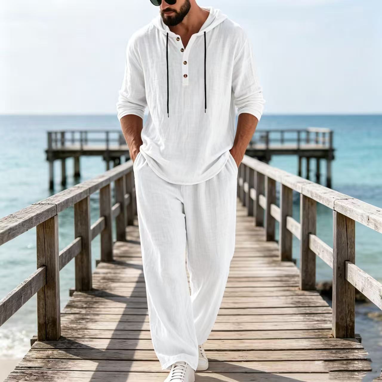 2026年クロスボーダー春秋リネンメンズカジュアルスーツアマ - Mens Linen Shirt Long Sleeve のレビューと価格