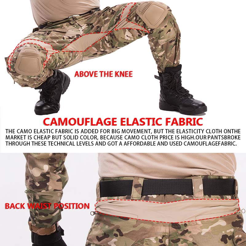 新しい屋外狩猟パンツ軍事戦術 G3 トレーニングスーツ CP - Tactical Military Shirt Cargo のレビューと価格
