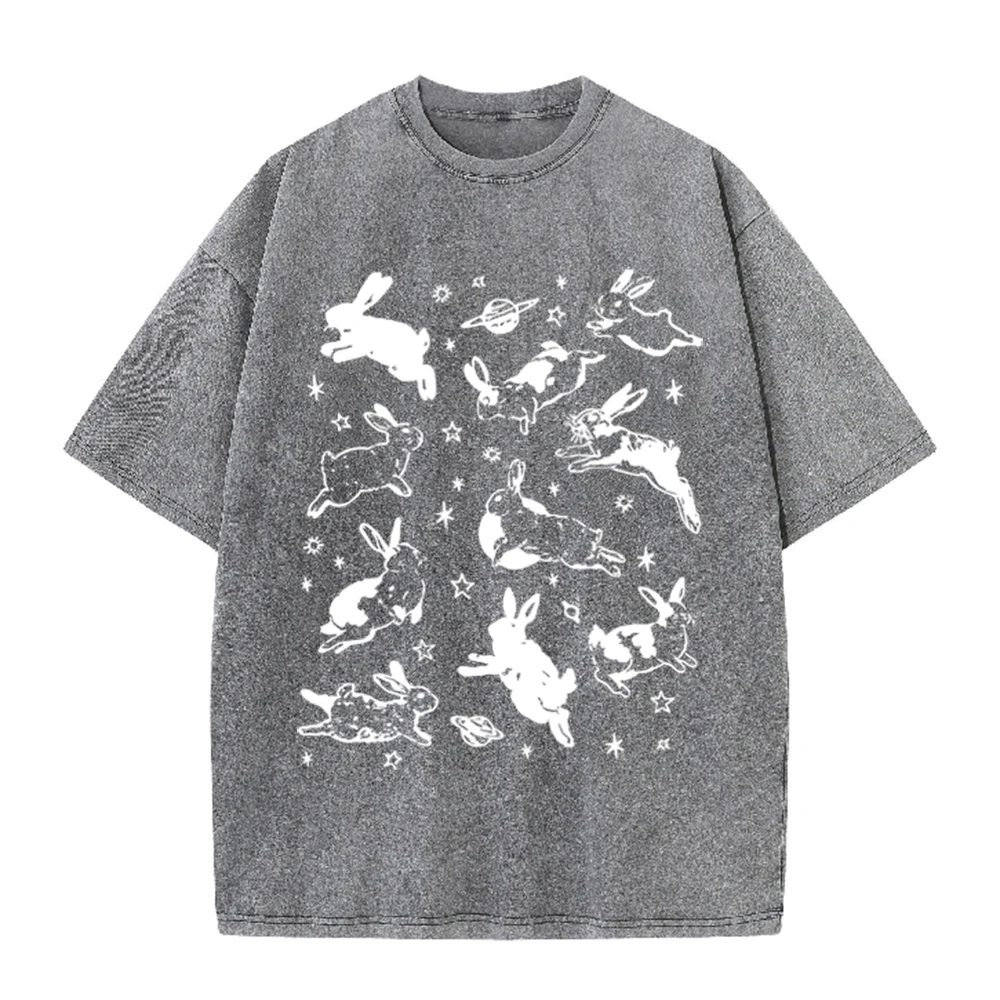 2026年ヴィンテージ宇宙ウサギ惑星スターグラフィックブラッ - Acid Wash Vintage Graphic T Shirt のレビューと価格