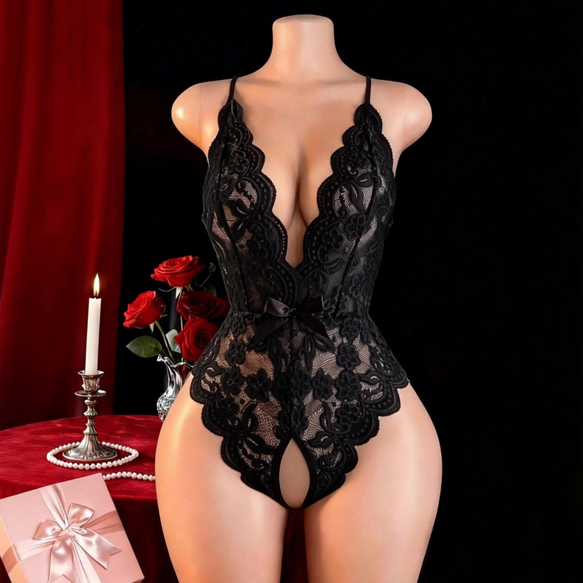 ホットクロッチレスセクシーランジェリー女性用エロティック下着 - Underwear のレビューと価格
