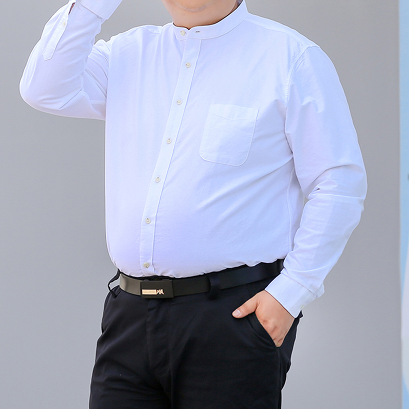 秋の新作韓国風シャツ S-10XL 2026 メンズ スリム - Mandarin Collar Formal Shirt Slim Fit のレビューと価格