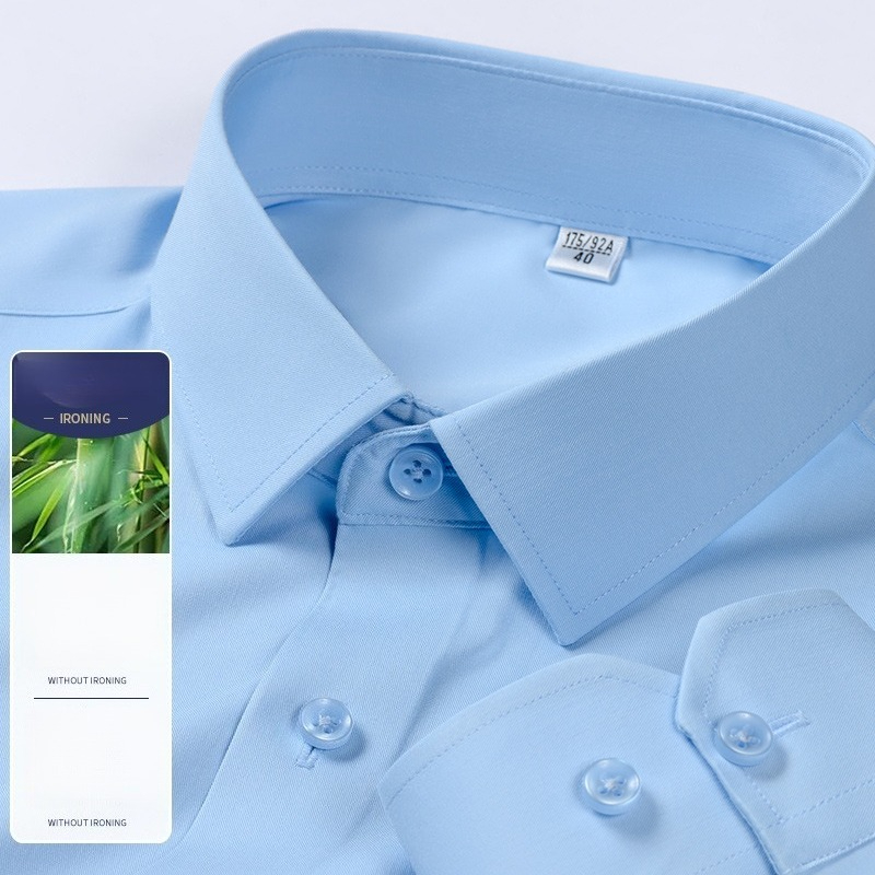 メンズ竹繊維長袖ドレスシャツ – 防シワ、ノーアイロン、通気 - Breathable Bamboo Fiber Shirt Non Iron のレビューと価格