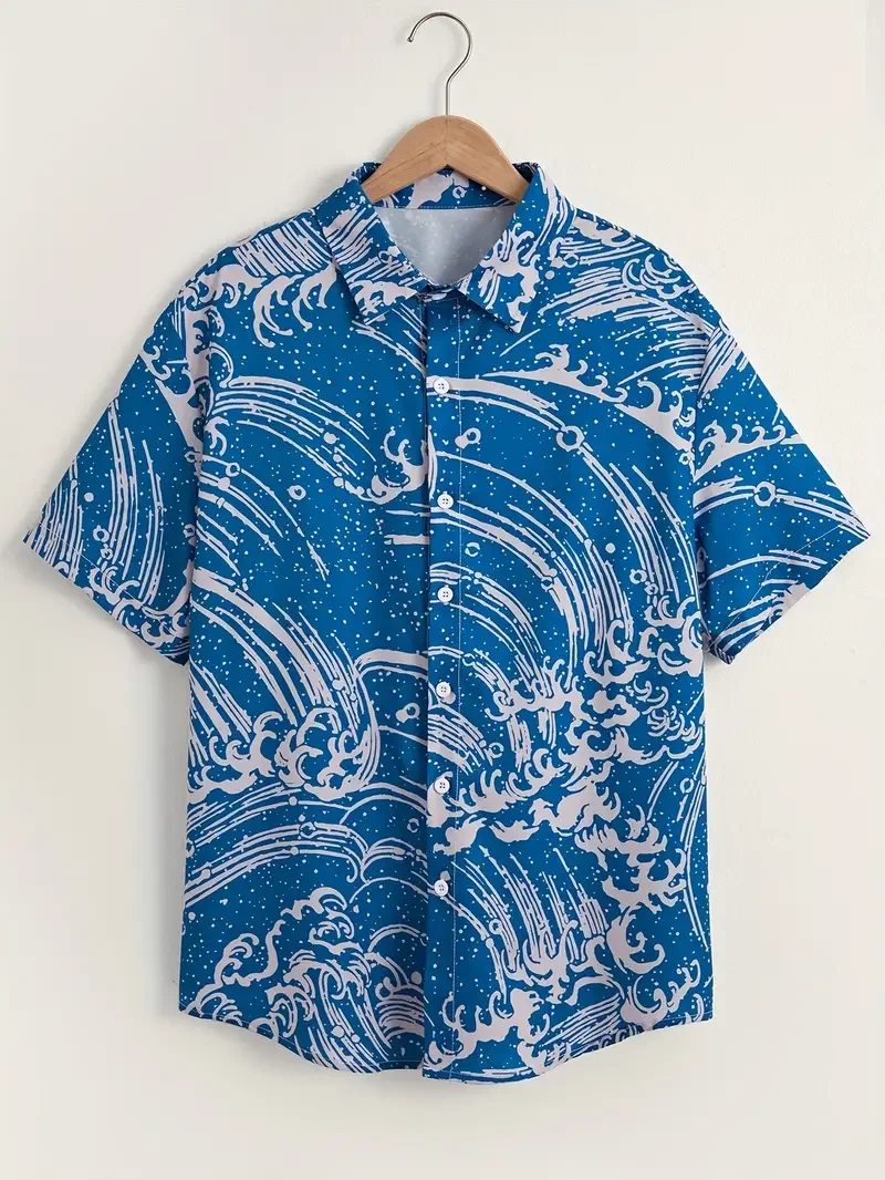 メンズクラシックボウリングボール柄ハワイアンシャツ夏ストリー - Short Sleeve Bowling Shirt Retro のレビューと価格