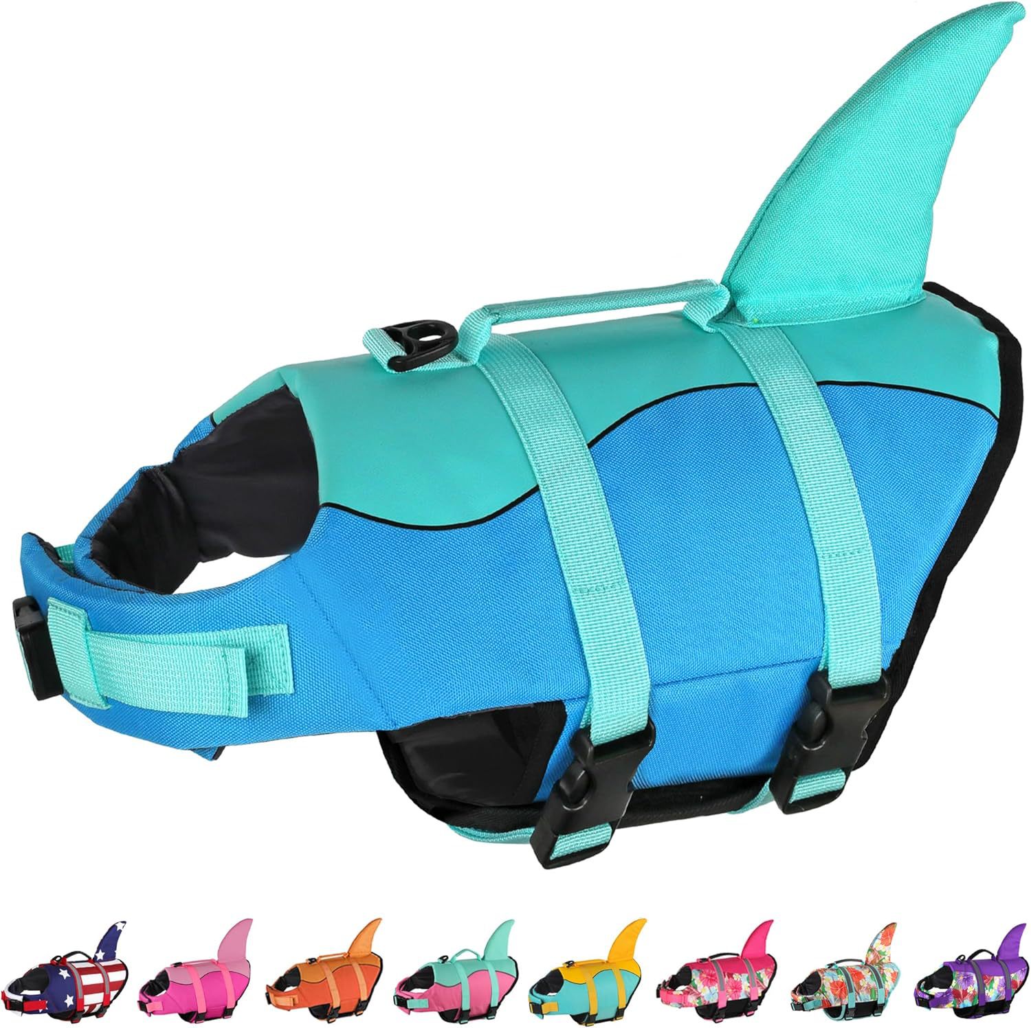 ペット用ライフジャケット 犬用 アウトドア 水泳 シャーク柄 - Jackets のレビューと価格