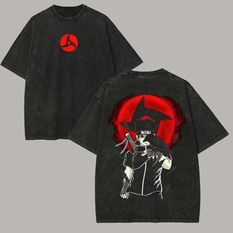 ナルトシスイうちは Tシャツ万華鏡写輪眼ヴィンテージ酸洗いス - Acid Wash Vintage Graphic T Shirt のレビューと価格