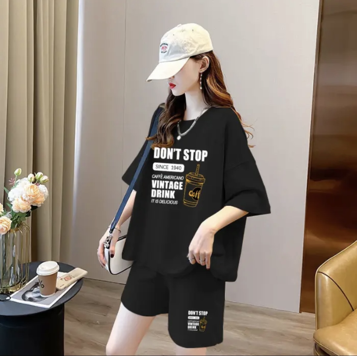 ファッションレディースサマーショートパンツセット、スポーツウ - T-Shirts のレビューと価格